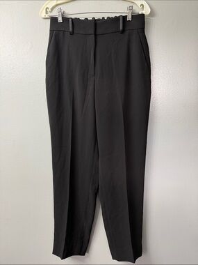 THE FOLD clever crepe slim leg black  trousers 6 NWT